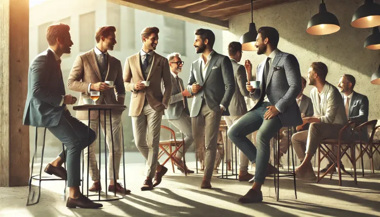 تصویر گروهی از مردان در کنار هم