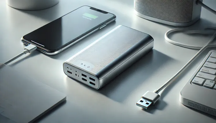 عکس یک پاوربانک سفید